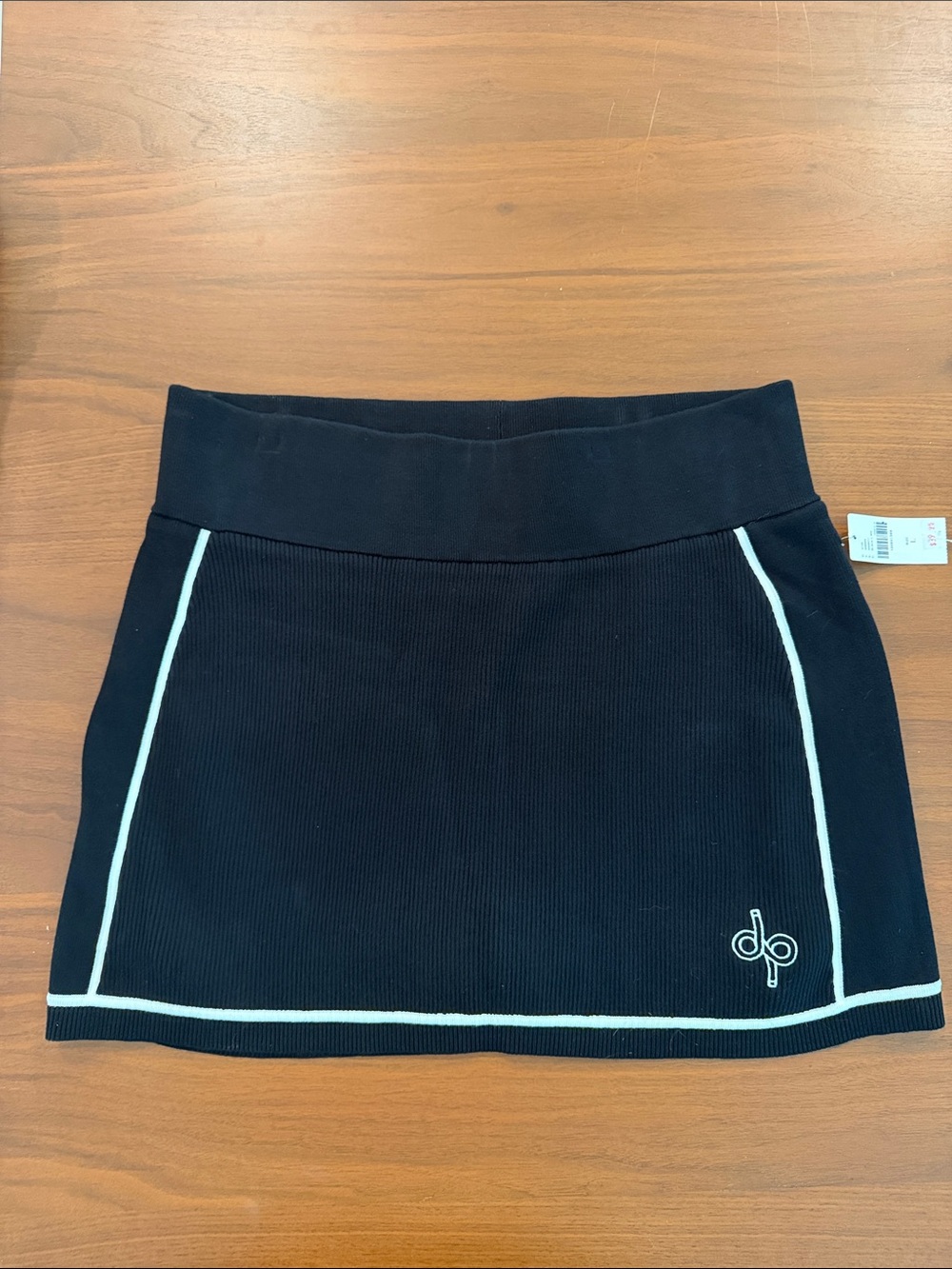 Black Mini Skirt with White Trim